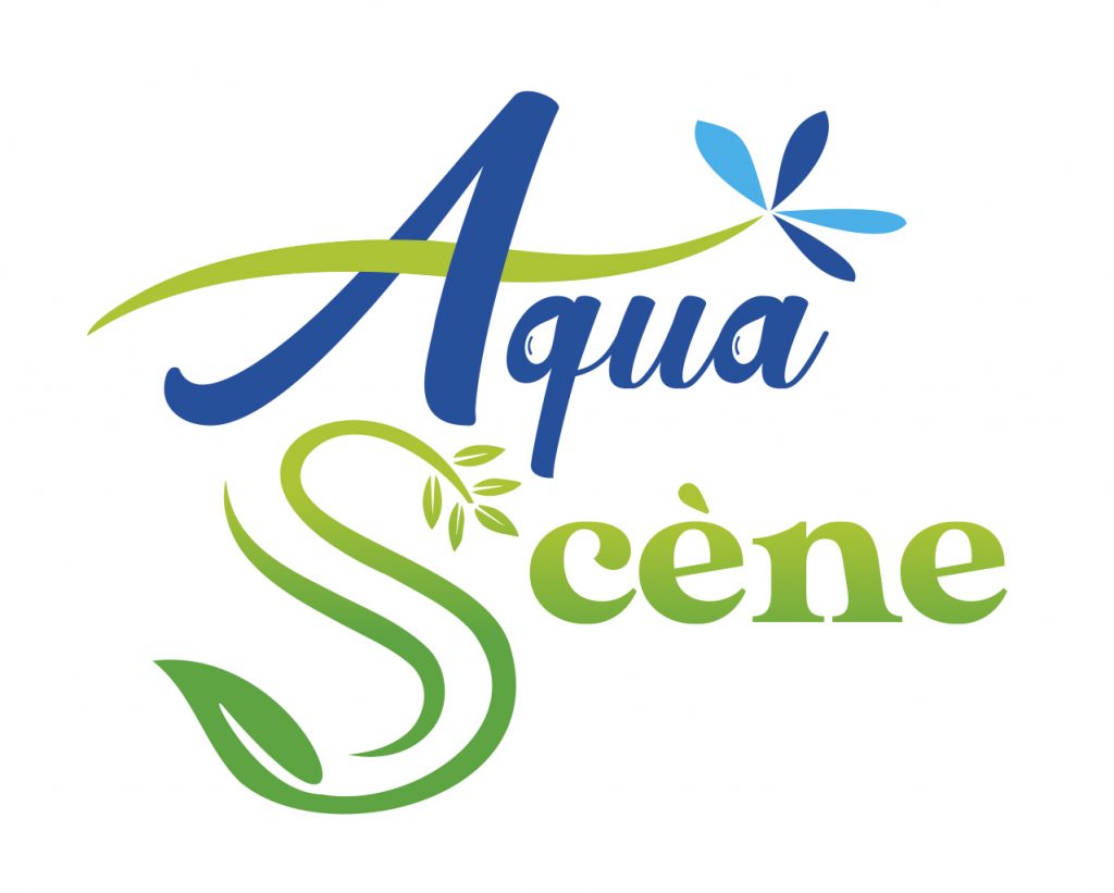 Aqua Scène | Création bassin & baignade naturelle, jardinerie aquatique & showroom | Logo Aquascene